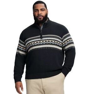 NWT XL IZOD Fair Isle Quarter-Zip Top